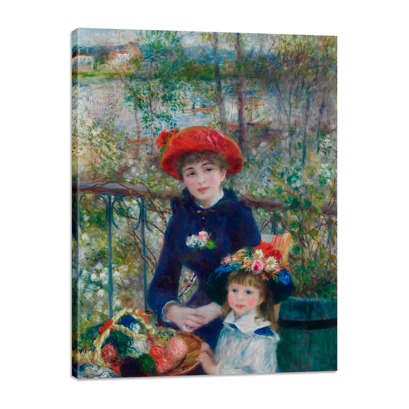 En la Terraza, Dos Hermanas - Auguste Renoir
