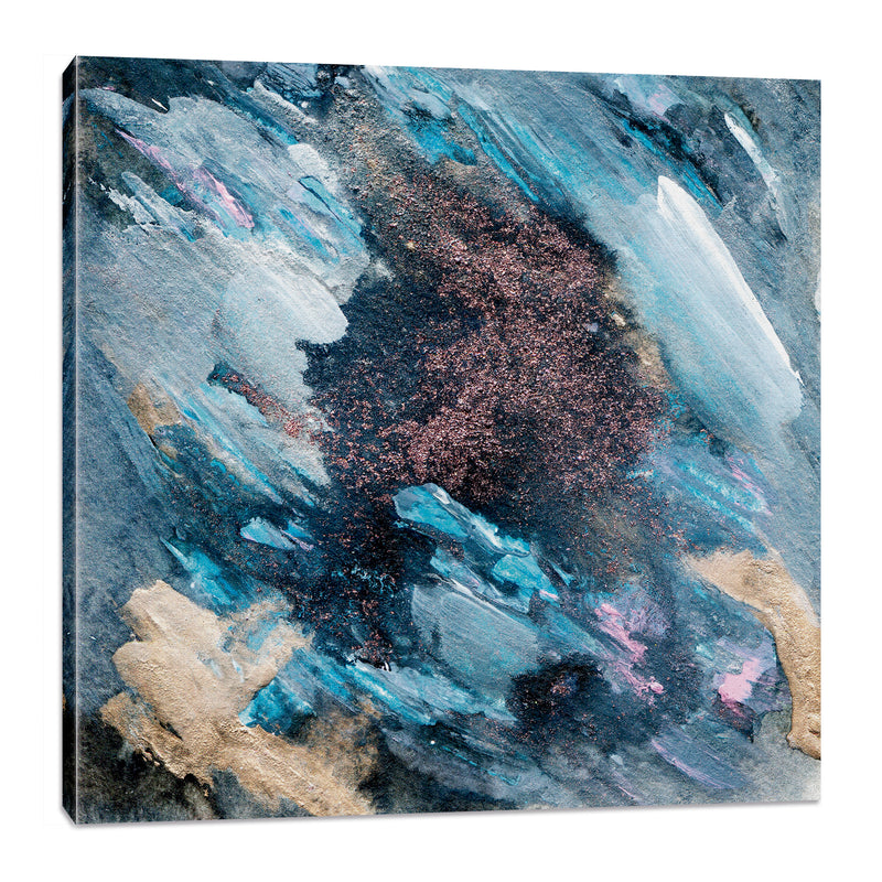 Fondo Abstracto Dorado, Azul y colores Plateados
