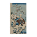 Oficial Chino viendo la Nieve desde el Puente - Katsushika Hokusai